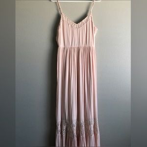 Boho dusty rose maxi dress